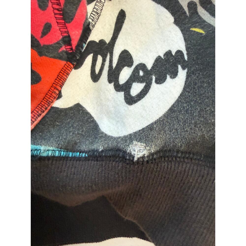 Volcom Big Monster Basic Zip Hoodie All Over Print Sherpa Lined XXL Skate Y2K - Picture 6 of 15